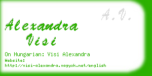 alexandra visi business card
